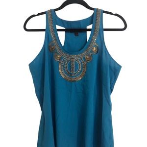 Blue Embellished Women's Top